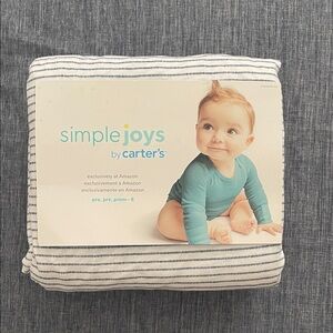 Changing Pad Covers Striped Blue & White and Grey.